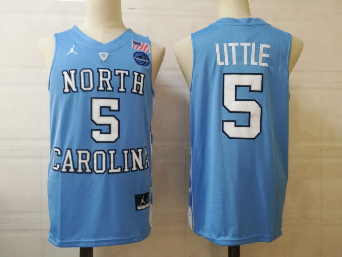 Men North Carolina Tar Heels #5 Little Light Blue 2025 NCAA Jersey
